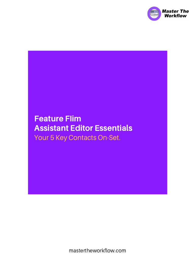 Key On-Set Contacts for Assistant Editors | PDF