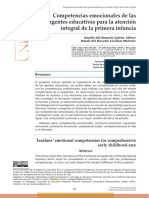 Competencias Emocionales de Las Agentes Educativas para La Atencion Integral de La Primera Infancia