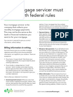 CFPB Know Your Rights Mortgage Servicer Comply Federal Rules Handout