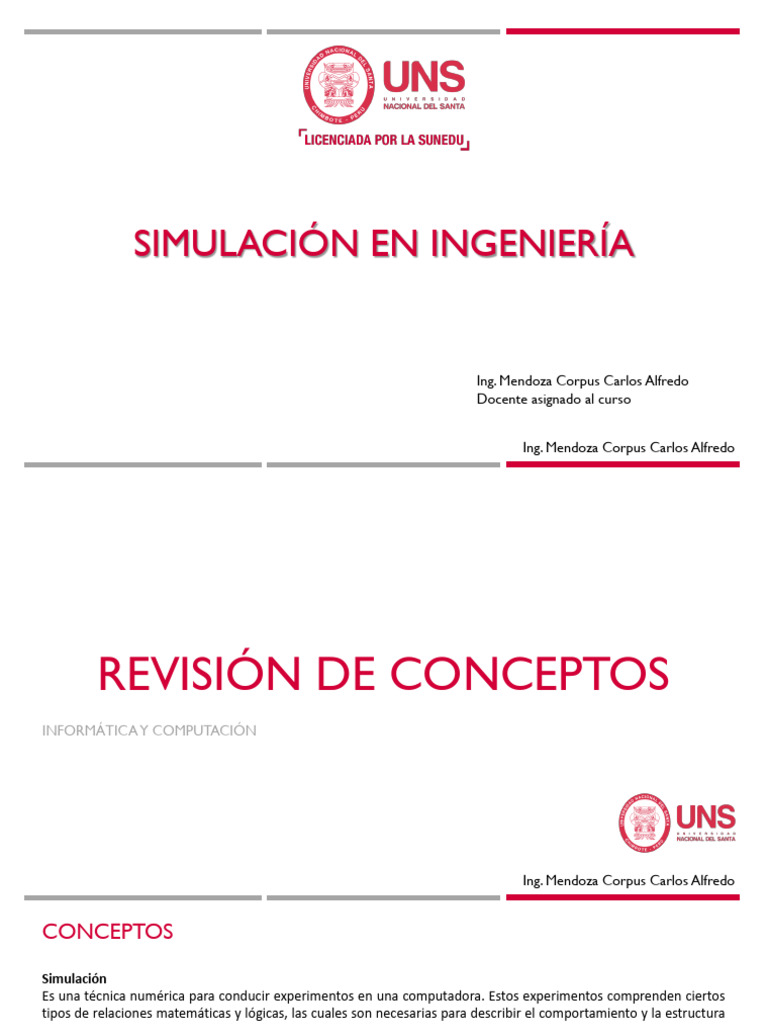Sesioón 01 SmIng | PDF | Simulación | Simulación por ordenador