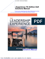 Leadership Experience 7th Edition Daft Solutions Manual