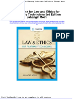 Test Bank for Law and Ethics for Pharmacy Technicians 3rd Edition Jahangir Moini