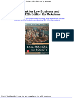 Test Bank For Law Business and Society 12th Edition by Mcadams