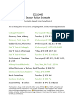 2022.2023 Tuition Schedule