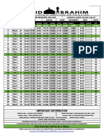 Masjid Ibrahim 2024 TIMETABLE