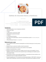 Galletas de Chocolate Blanco y Frambuesa - Cravings Journal