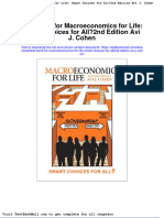 Test Bank For Macroeconomics For Life Smart Choices For All2nd Edition Avi J Cohen