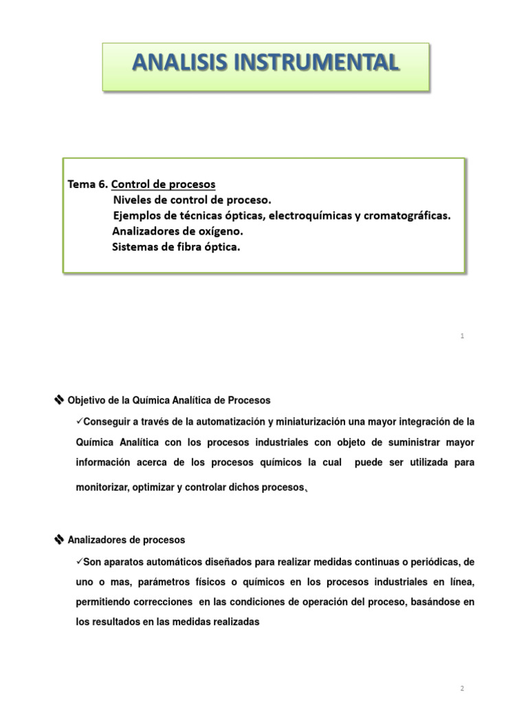 Control y Análisis de Procesos Industriales | PDF | Calibración ...