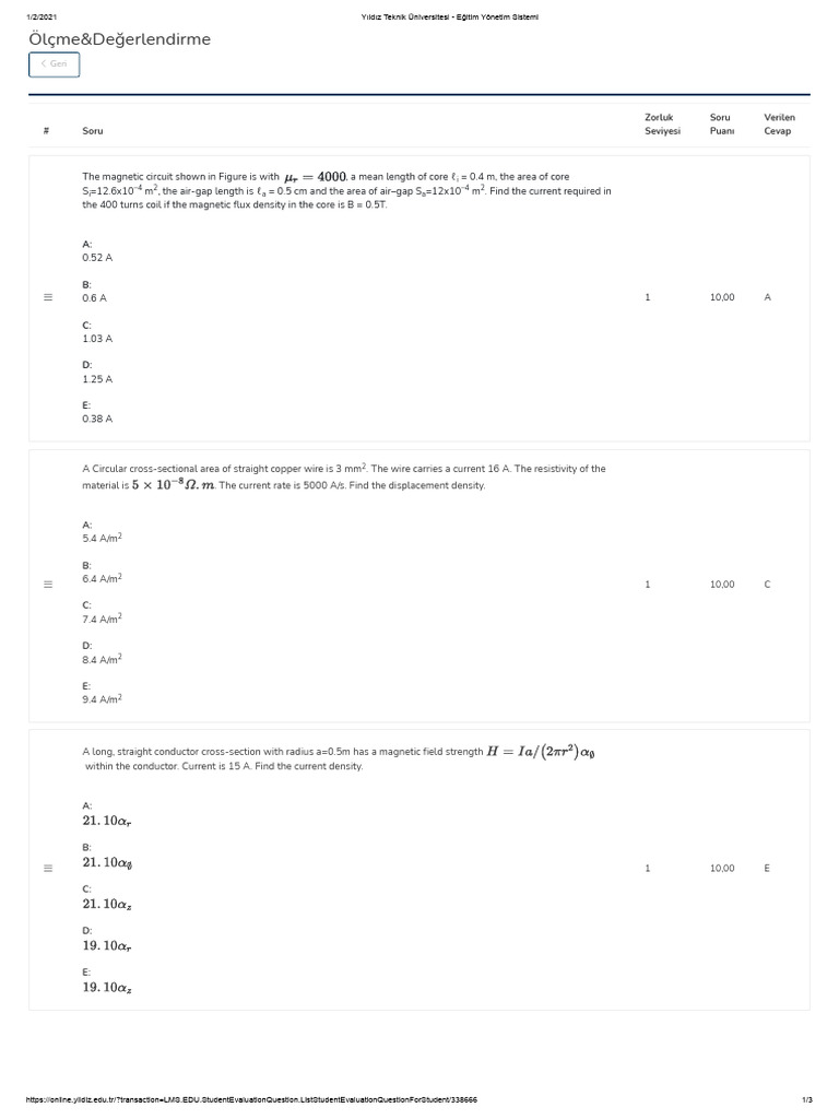 2 Vize Sorulari Pdf Electromagnetism Electrical Engineering
