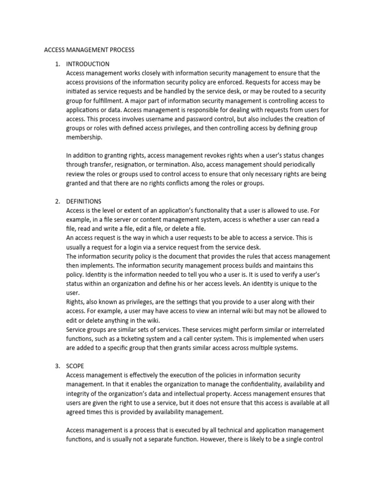 Access Management PDF