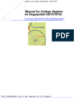 Solutions Manual For College Algebra 6th by Mark Dugopolski 0321919742