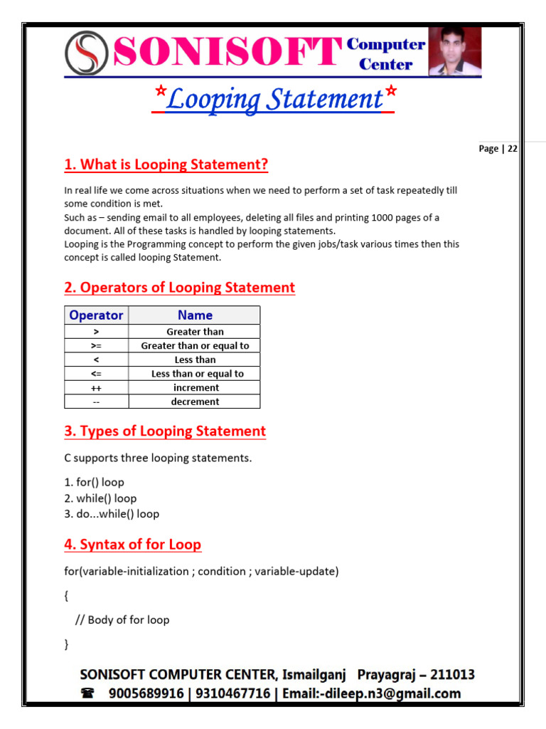 Looping | PDF | Computer Programming | Software Engineering