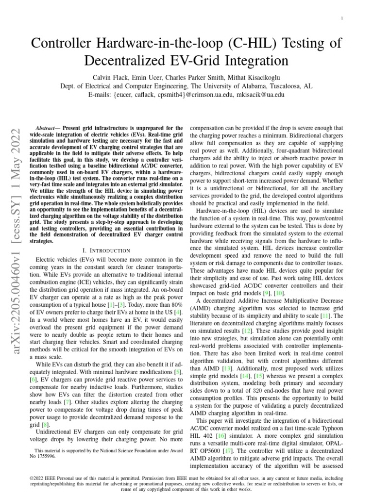 Controller hardware in the loop c hil testing of d pdf