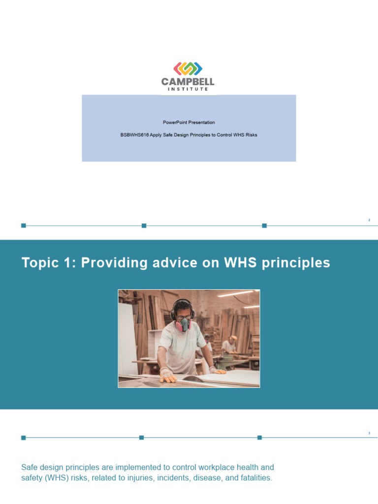 Safe Design Principles for WHS Risks | PDF | Risk | Risk Management