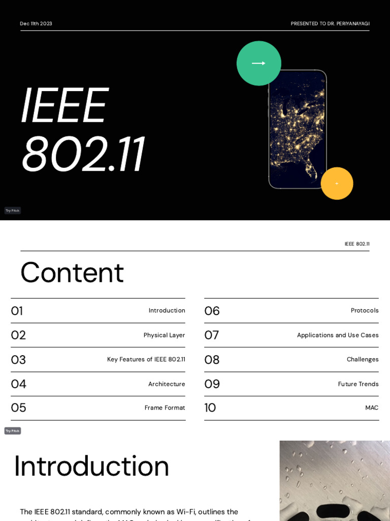 IEEE 8086 Presentation Full | PDF | Ieee 802.11 | Wireless Lan