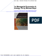 Test Bank For Managerial Economics Business Strategy 7th by Michael Baye