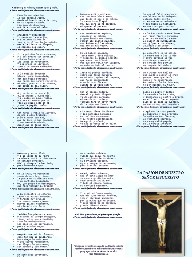 La Pasión de Nuestro Señor Jesucristo | PDF | Jesús | Amor