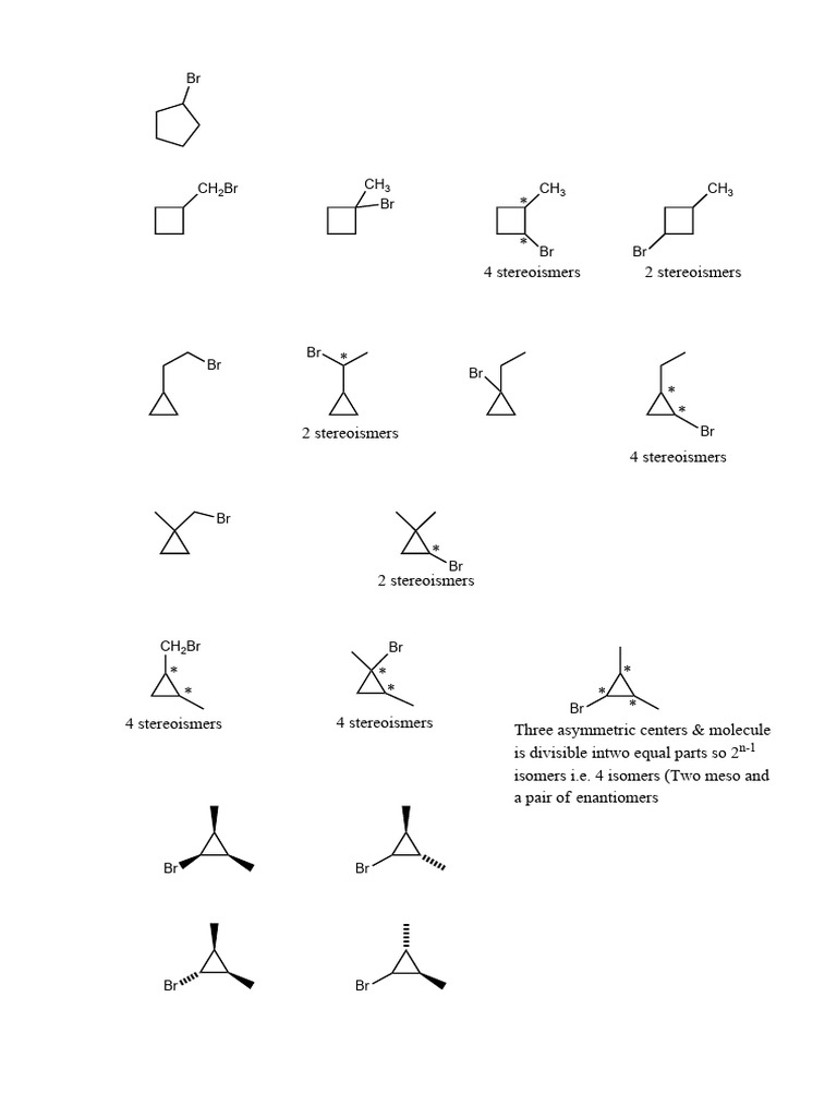 Cyclic Isomers of C5H9Br | PDF