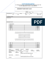 Form Kajian Awal Gigi Klinik Pratama Amanah