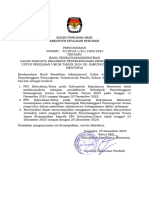 Pengumuman Administrasi KPPS KPU Mentawai TTD
