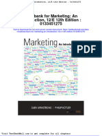 Test Bank For Marketing An Introduction 12 e 12th Edition 0133451275