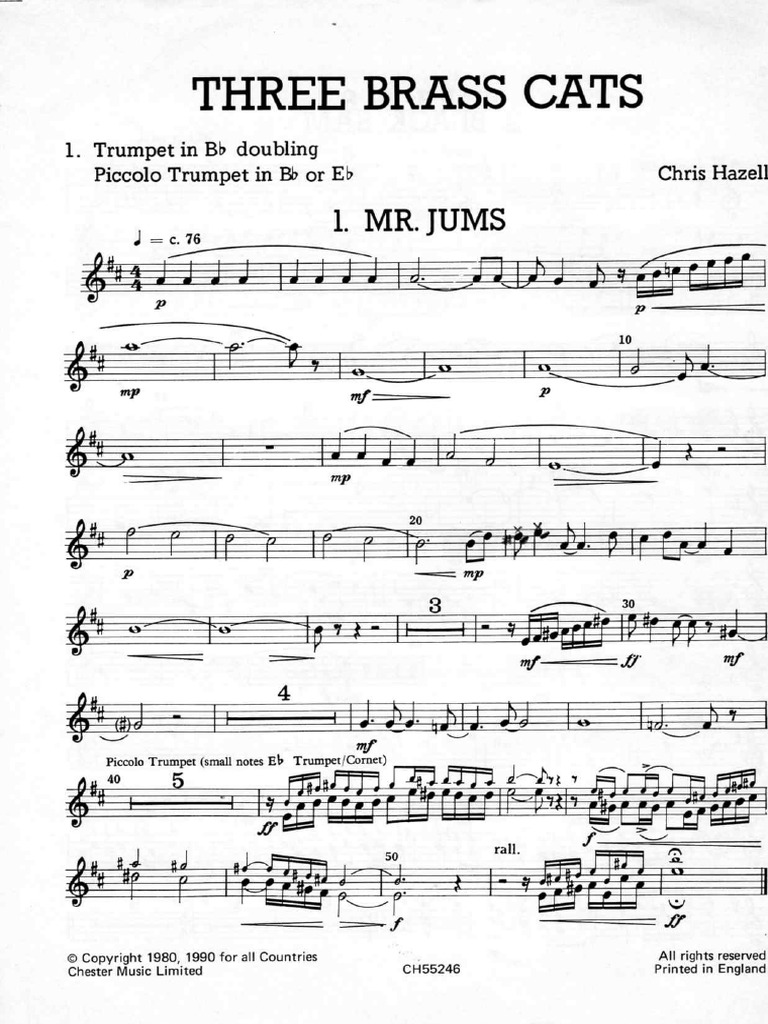 輸入譜Just Brass No. 37 THREE BRASS CATS Three Brass Cats | PDF