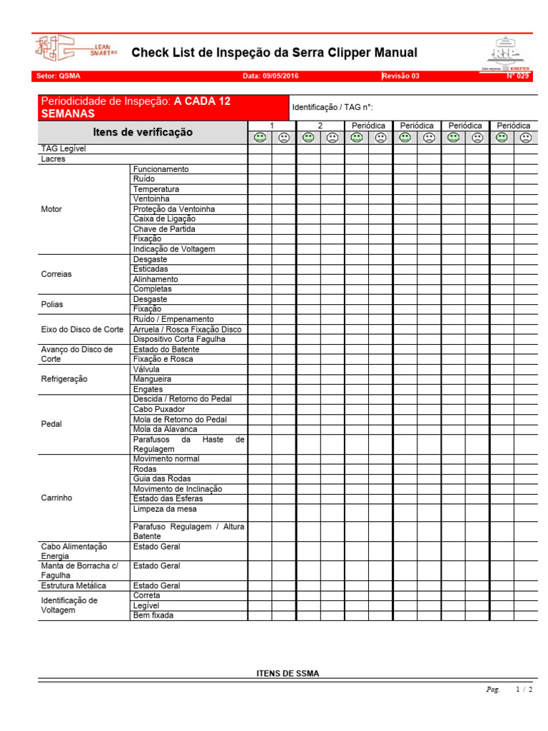 It g 09 001 check list 029 rev 03 serra clipper serra manual pdf