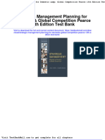 Strategic Management Planning For Domestic Global Competition Pearce 13th Edition Test Bank