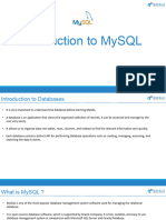 Day 1 - Introduction To MySQL