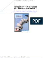 Strategic Management Text and Cases 8th Edition Dess Solutions Manual