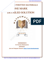 10th One Mark Solution