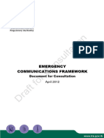 Emergency Communications Framework: Document For Consultation