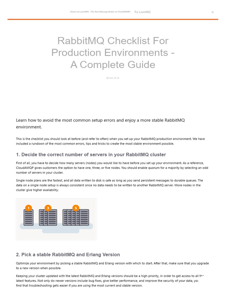 RabbitMQ Production Setup Guide | PDF | Transmission Control Protocol ...