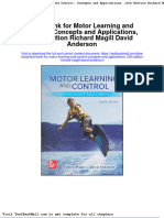 Test Bank For Motor Learning and Control Concepts and Applications 12th Edition Richard Magill David Anderson