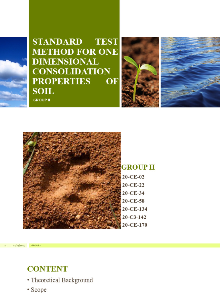 Standard Test Method For One Dimensional Consolidation Properties Pdf