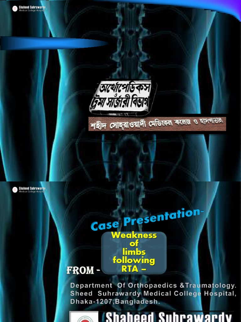 SPINAL TRAUMA/ INJURY: Sase Presentation - Weakness of Limbs Following ...
