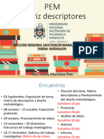 PEM Matriz Descriptores: Facultad Regional Multidisciplinaria, Matagalpa Farem-Matagalpa