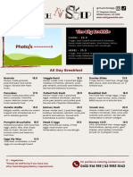 Brown Newspaper Style Menu (A4 Document)