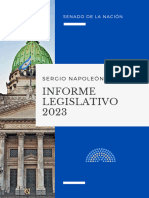 Informe Legislativo - Senador Sergio Leavy 2023 - Argentina