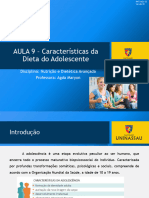 Aula 9 - Caract. Da Dieta Do Adolescente