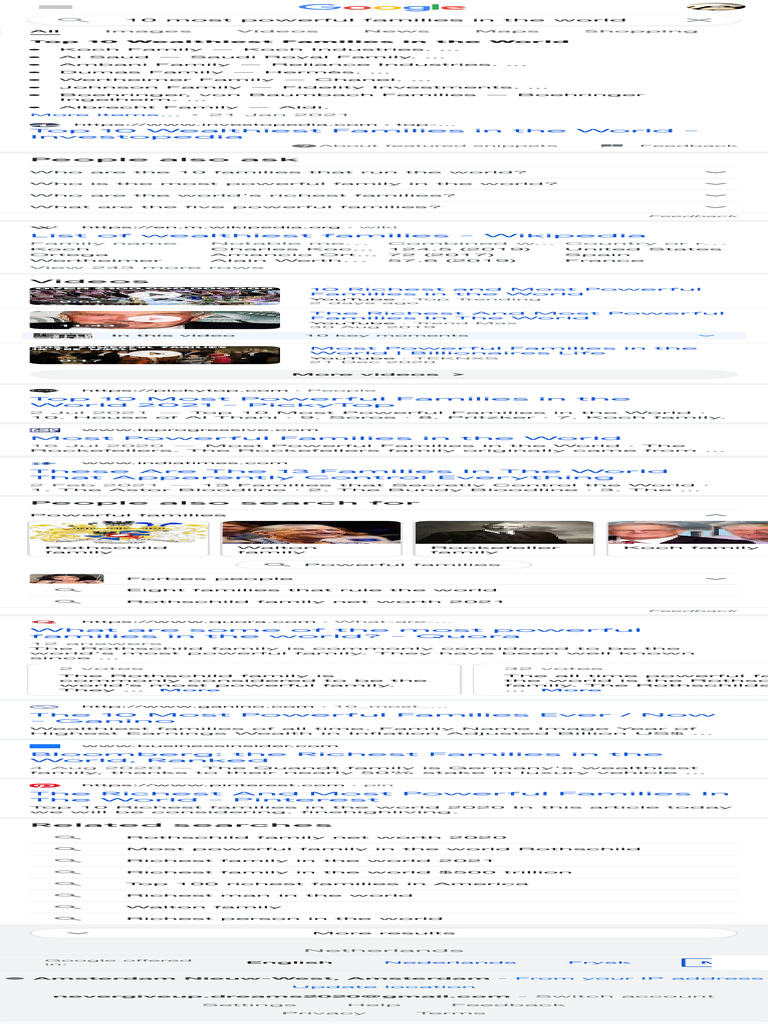 10 Most Powerful Families in The World - Google S | PDF