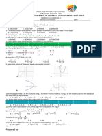 1st Summative Assessment in General Mathematics (Module 1 and Module 2) Pandemic Time-2021