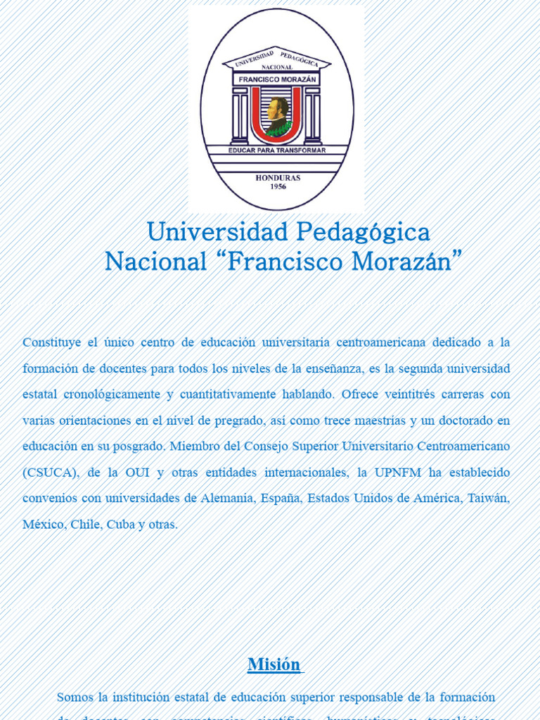 Presentación UPNFM | PDF | Licenciatura | Maestros