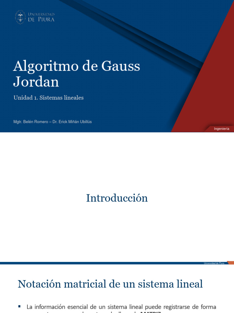 Algoritmo de Gauss Jordan | Descargar gratis PDF | Sistema de ...