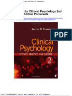 Test Bank For Clinical Psychology 2nd Edition Pomerantz