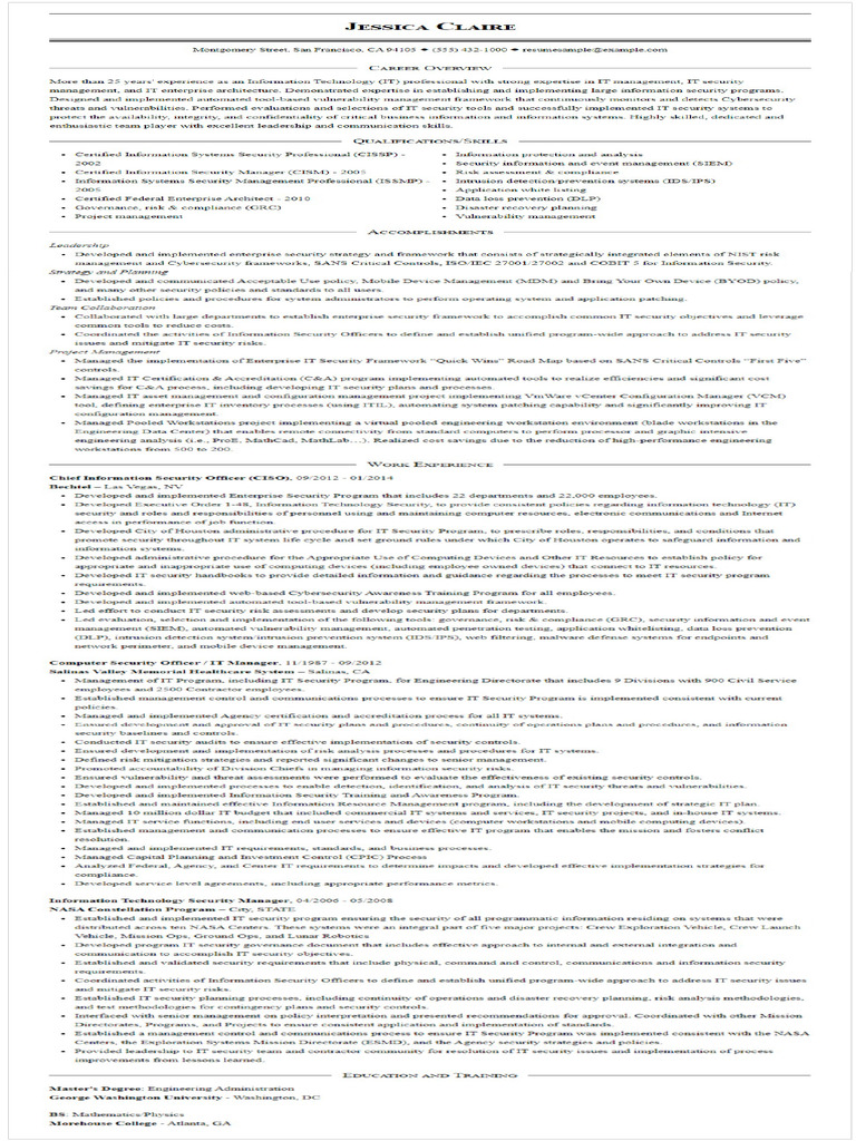 Chief Information Security Officer - 1