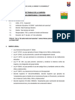 Plan de Trabajo de La Campaña Buen Trato I.E Santa Maria de Huanchac