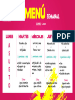 Menú Semana 20 Al 24 de Noviembre