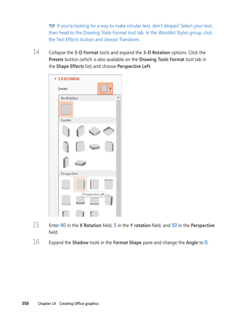 Presets Button (Which Is Also Available On The Drawing Tools Format