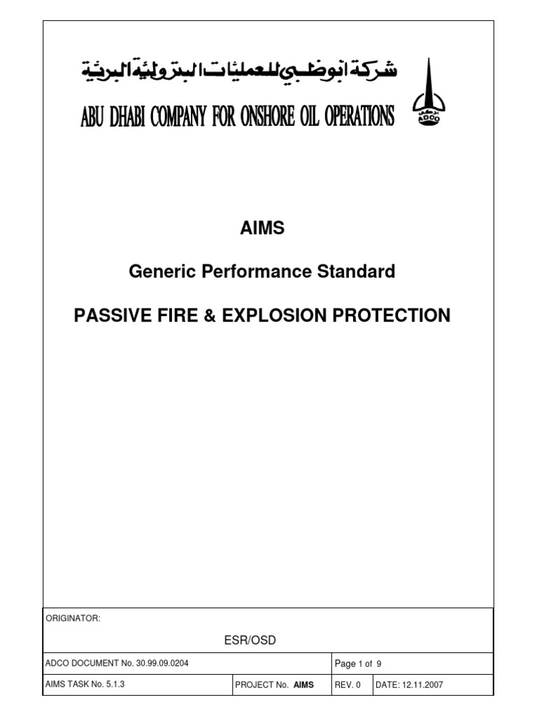 30.99.09.0204-Passive Fire Explosion | PDF | Specification (Technical ...
